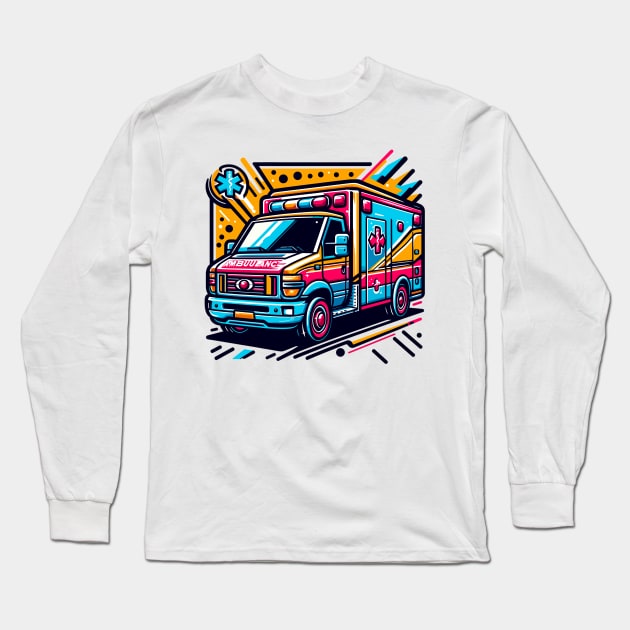 Ambulance Long Sleeve T-Shirt by Vehicles-Art